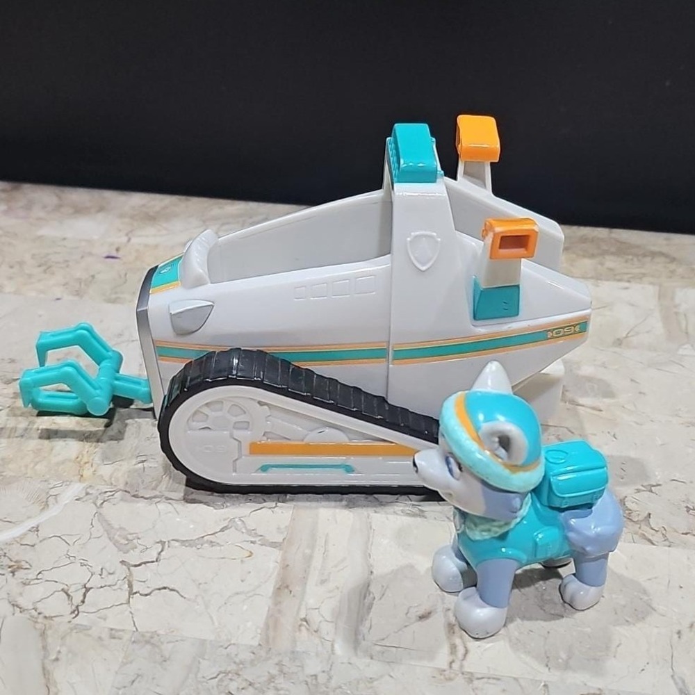 Paw Patrol Everest Snowplow Vehicle with Figure Spin Master 20069094 Teal White